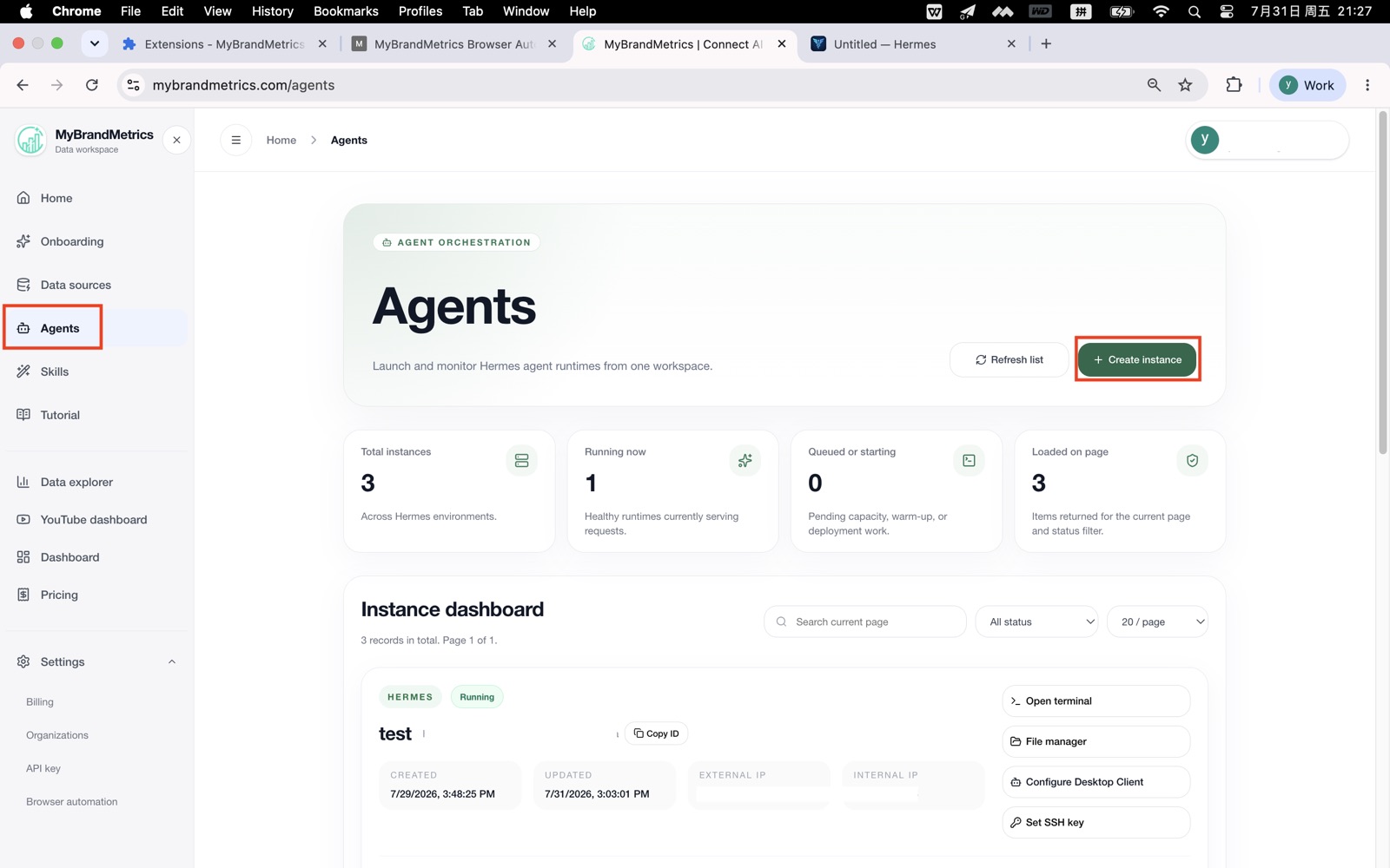 Create a Hermes instance